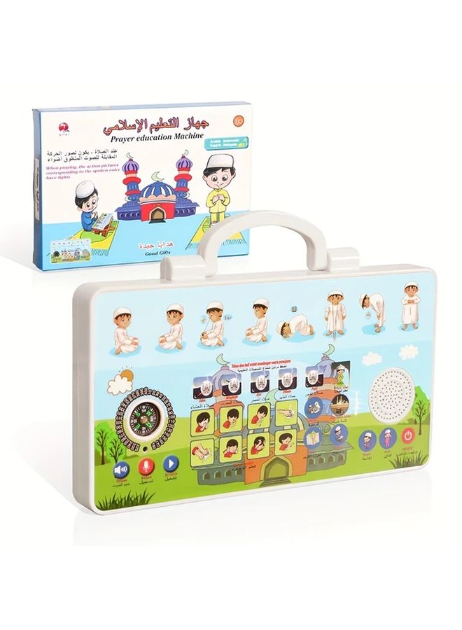 جهاز لوحي تعليمي أزرق مع مكتبة كتب إلكترونية وتقنية التعرف الصوتي للأطفال - Image 3